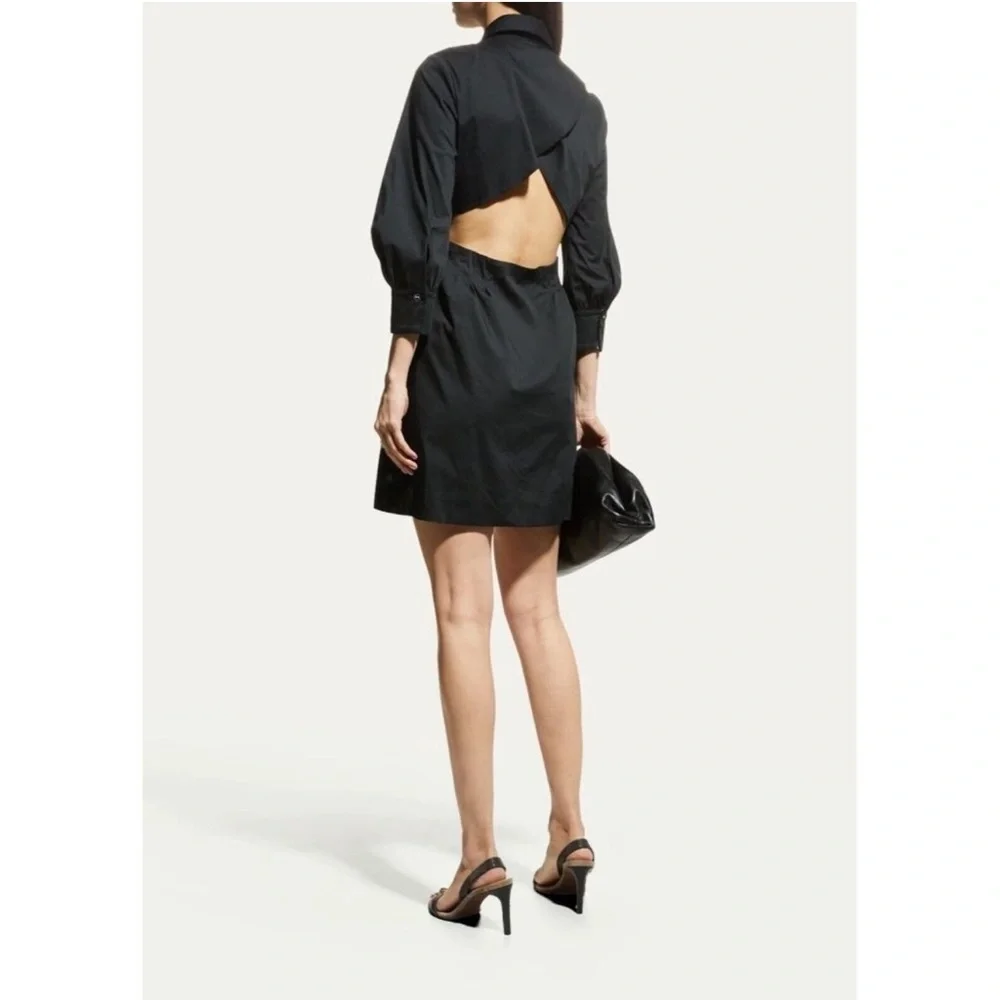 Veronica Beard Polina Button Front Pleated Shirt Dress Size 2 NWT - Picture 4 of 7